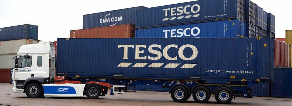 Tesco to use the UK’s first fully electric heavy trucks