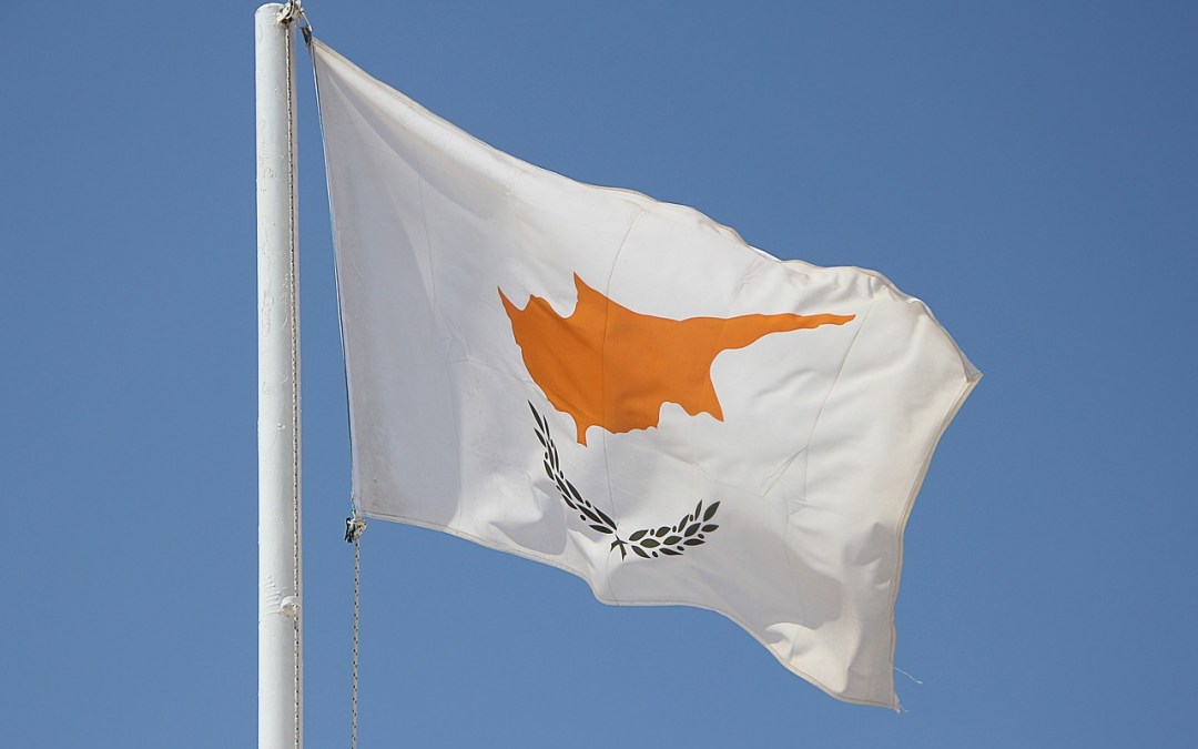 cyprus, flag, blow