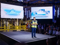 CEO James Farley speaking at Kentucky plant