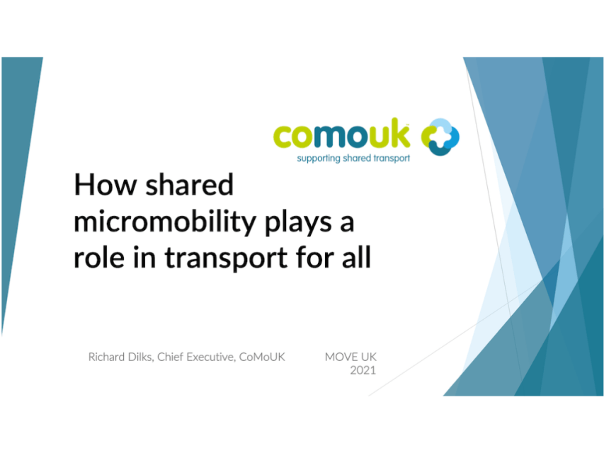 Micromobility: shared micromobility — a role in transport for all