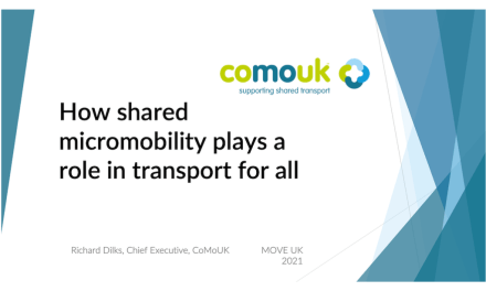Micromobility: shared micromobility — a role in transport for all