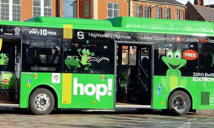 Leicester city launches free electric bus service