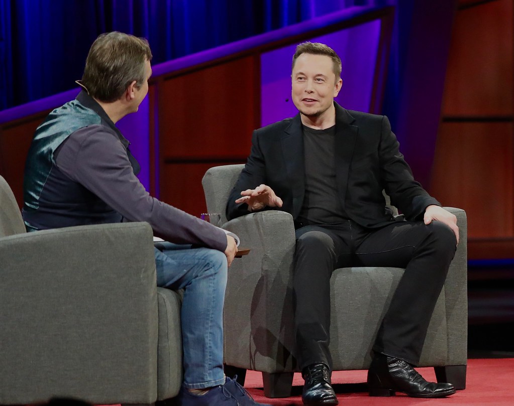 Elon Musk sits for an interview