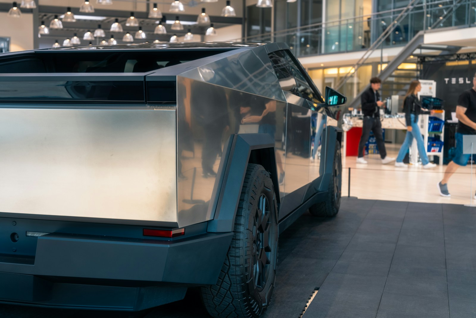 A car that is sitting in the middle of a building