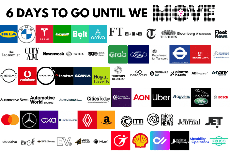 Only 6 days left until we MOVE with NIO, Pony.ai, Volvo, LG, BAIDU, Nvidia, Renault Trucks and more