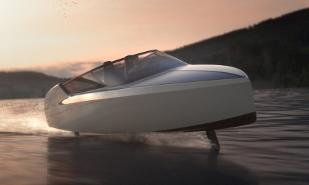 E-hydrofoil offers speed of a powerboat with the tranquillity of sailing