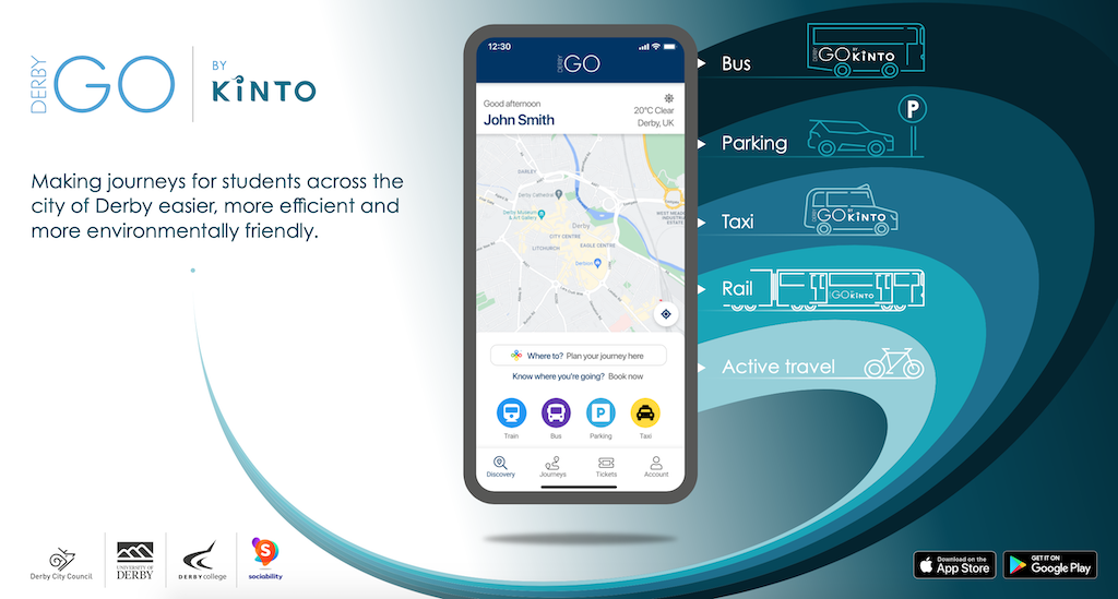Kinto launches DerbyGo and becomes UK’s largest MaaS scheme