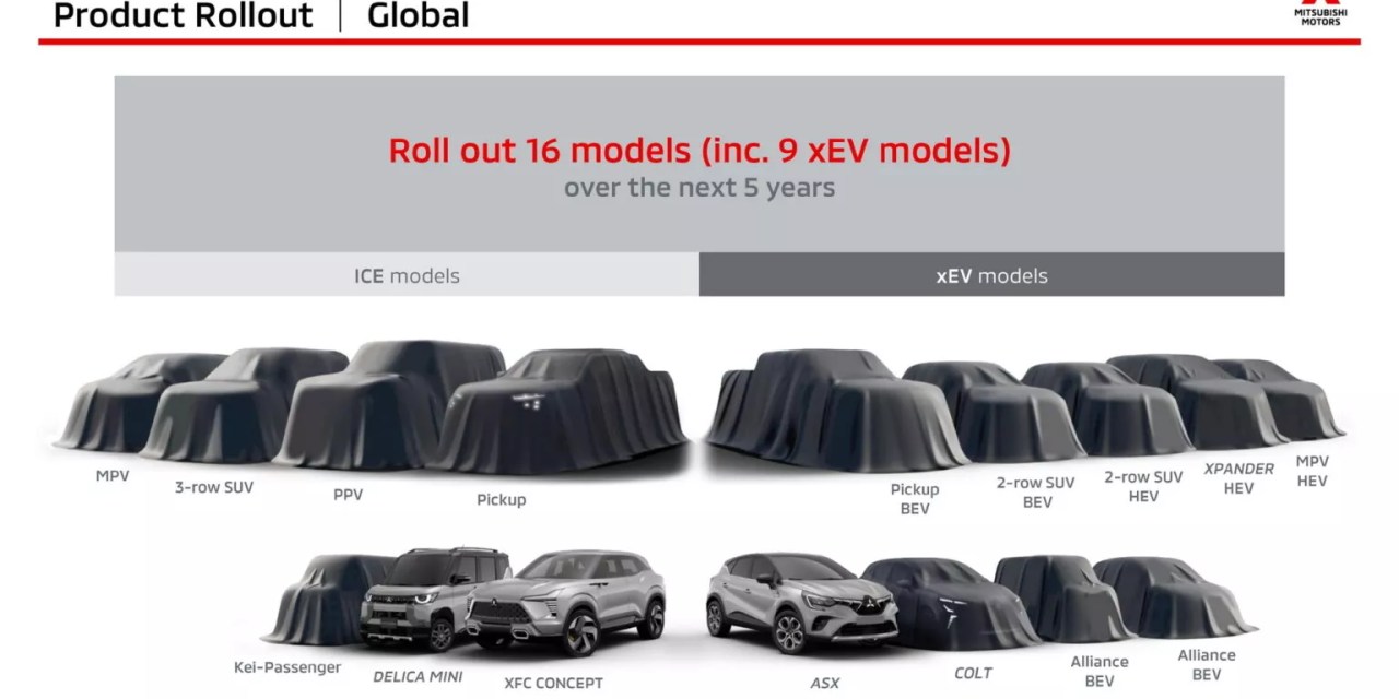 Mitsubishi teases 16 upcoming models