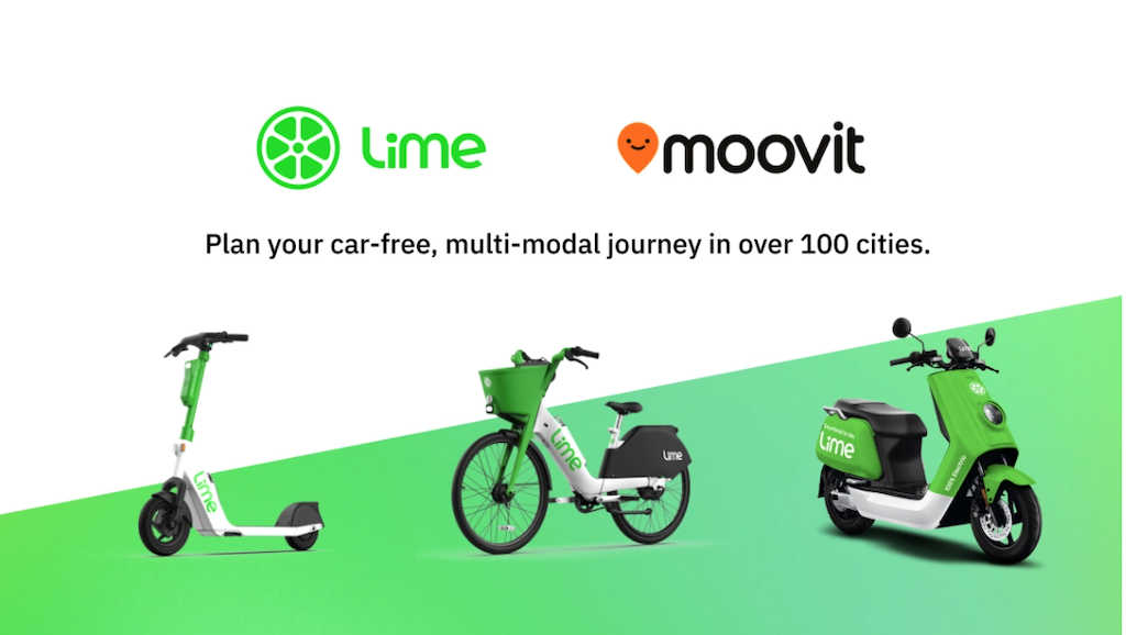 Moovit integrates Lime e-scooters, mopeds and bikes into journey planning app