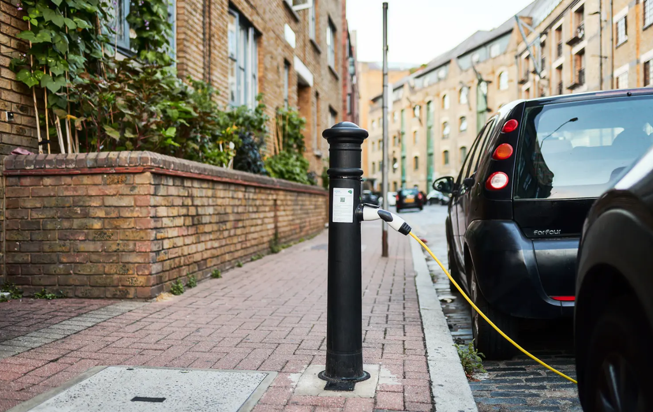 EV charger on UK street