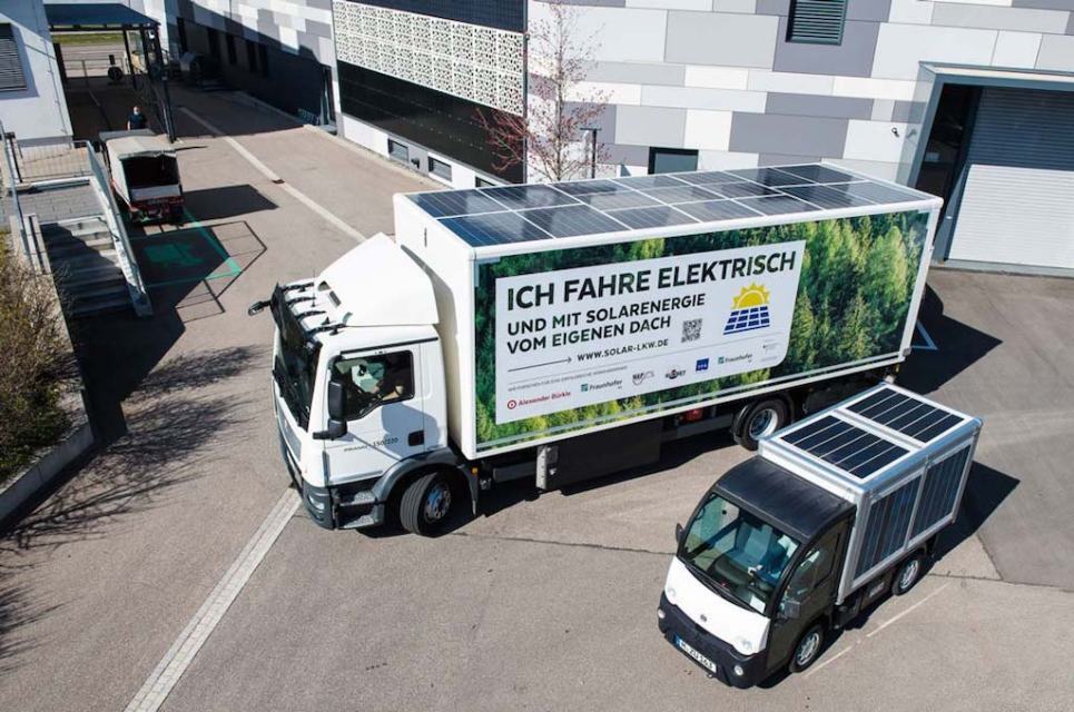 Integrated PV meets 5-10 per cent of 18t truck’s energy needs