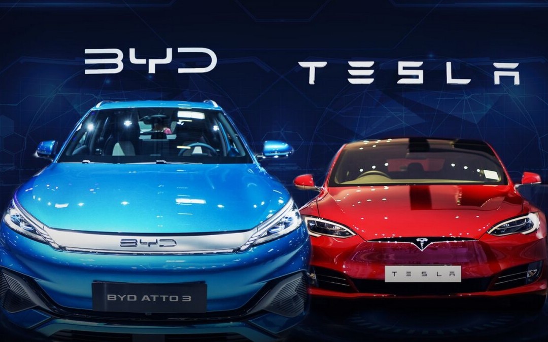 China’s BYD overtakes Tesla in annual EV sales for 2025
