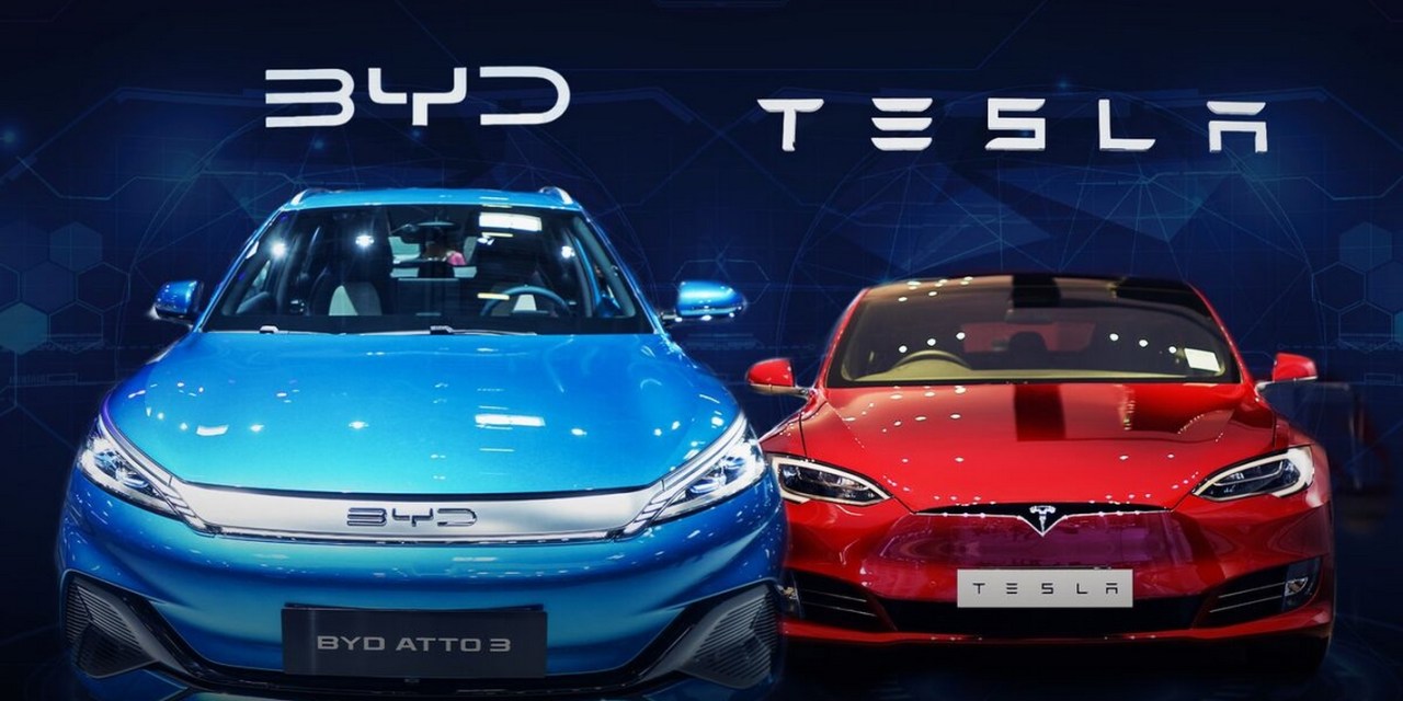 China’s BYD overtakes Tesla in annual EV sales for 2025