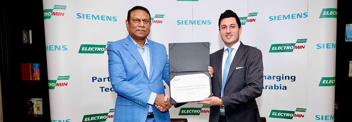 Siemens announces partnership with Electromin to supply EV chargers