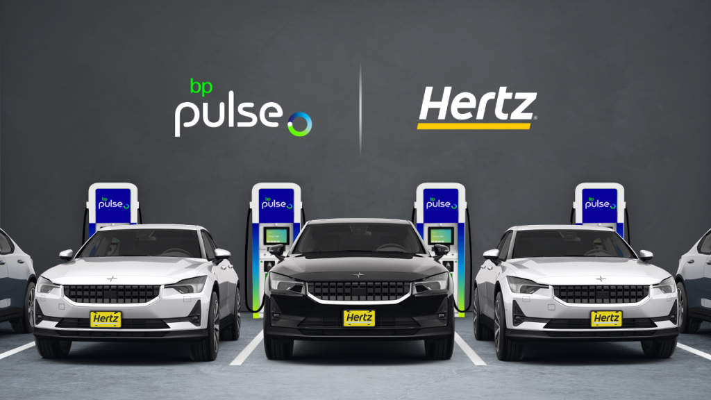 bp plans to invest $1 billion in EV charging across US by 2030, helping to meet demand from Hertz’s expanding EV rentals
