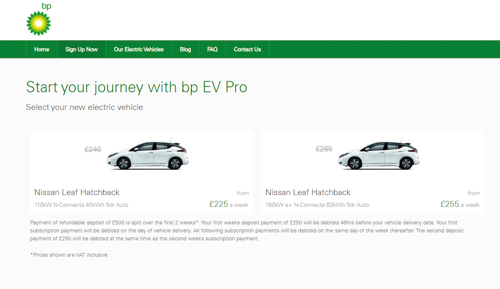bp collaborates with Tomorrow’s Journey to offer ride hail EV subscription