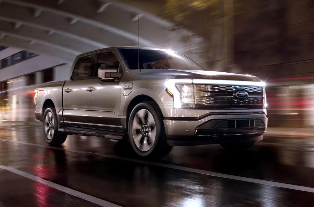 T3 Electric Pickup Truck in motion