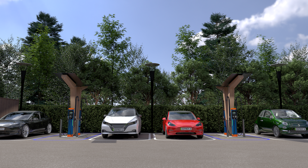 Osprey’s planned UK EV hub network uses Finnish charger optimisation technology