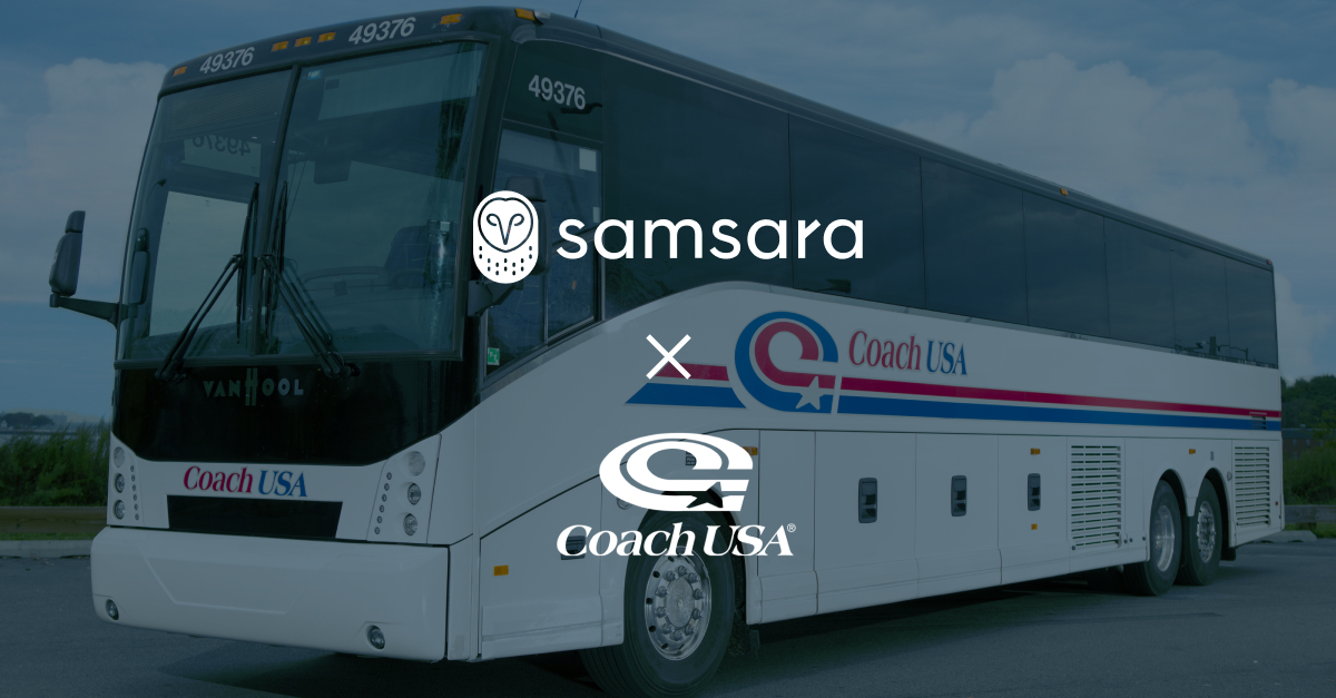 Samsara announce that Coach USA has chosen their solution to use throughout their fleets