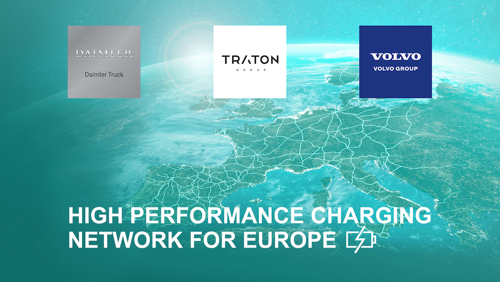 Leading heavy-duty truck manufacturers plan European high-performance charging network